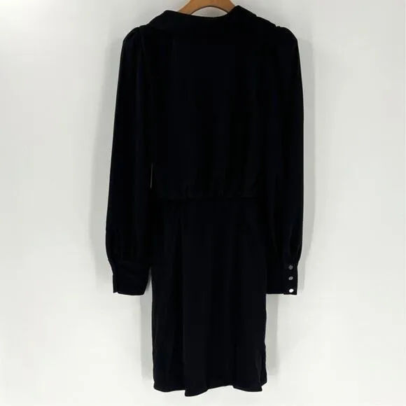 Karl Lagerfeld Paris Ruched Zip Faux Wrap Dress 6
