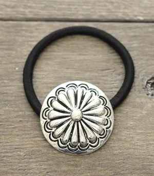 Katelyn Fashion SiIver Concho Hair Tie