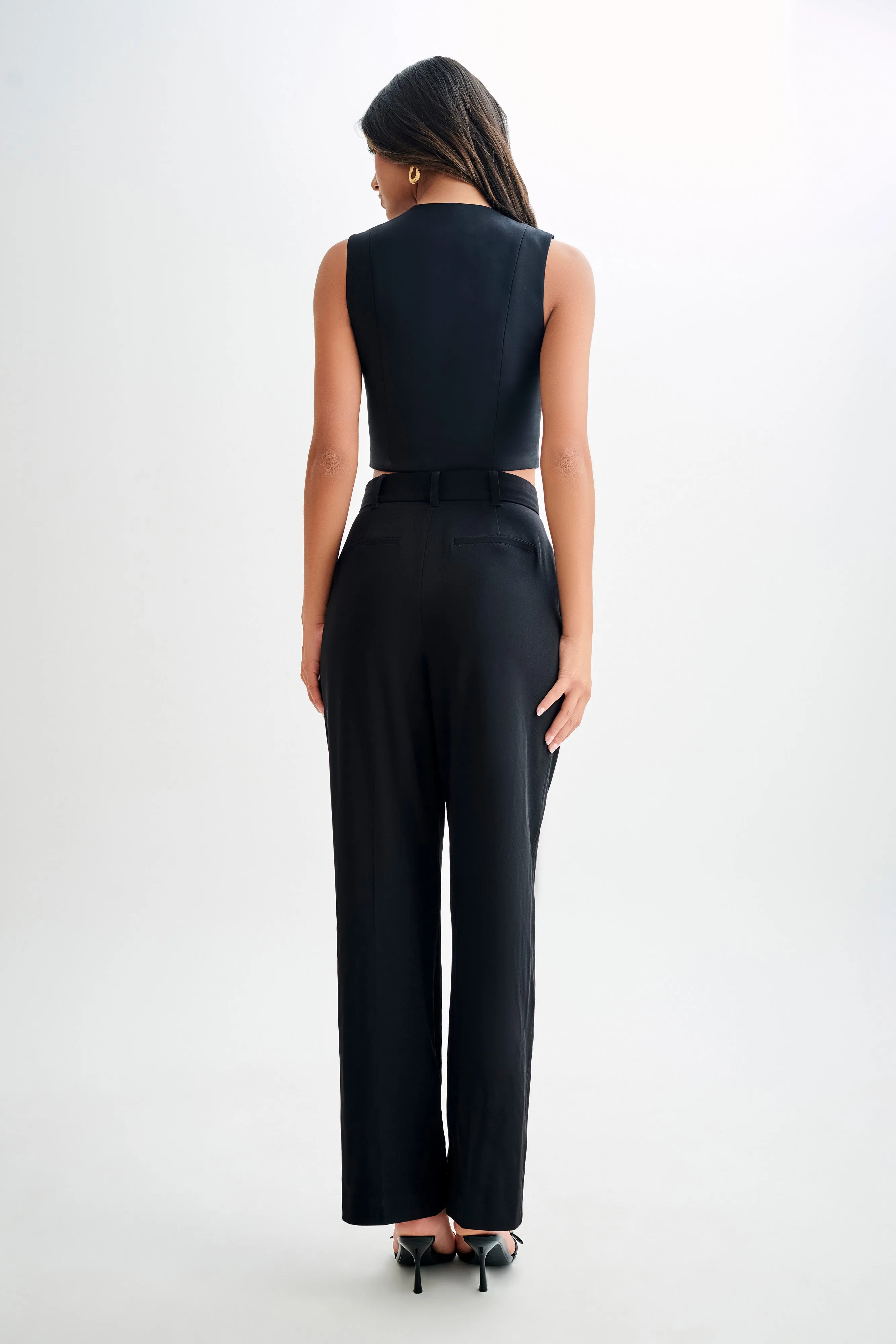 Keely Cotton Sleeveless Top - Black