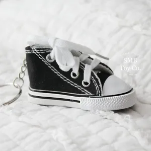 Keychain - Backpack/ Bag Charm - Tennis Shoe - Black