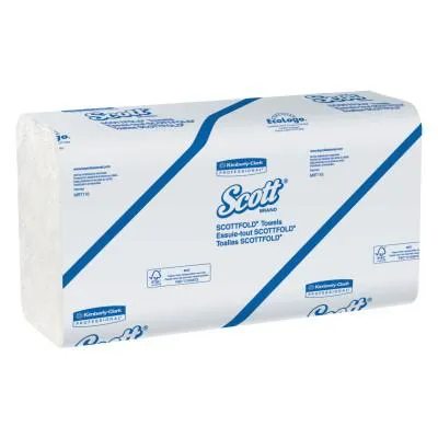 Kimberly-Clark Professional Scott Towels, Scottfold M, 9 2/5 x 12 2/5, White, 175/Pack, 01980