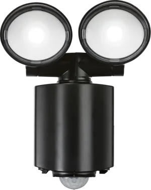 Knightsbridge FL16ABK 230V IP55 Compact Twin Spot LED Security Light with PIR - Black