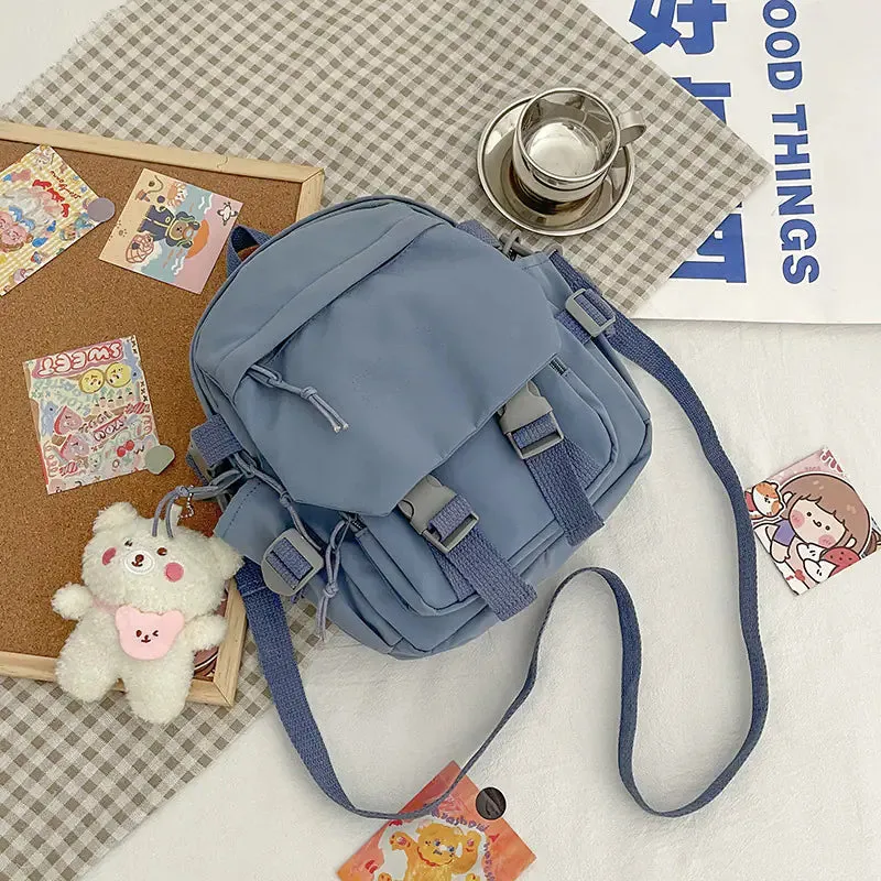 Korean Nylon Oxford Fabric Versatile Literature Backpack