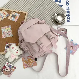 Korean Nylon Oxford Fabric Versatile Literature Backpack