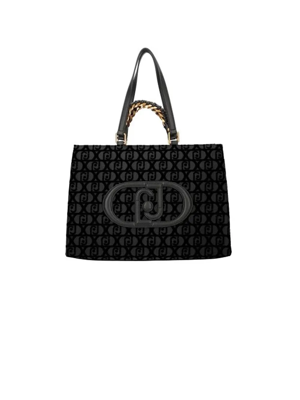 L Tote - Jacquard Nero