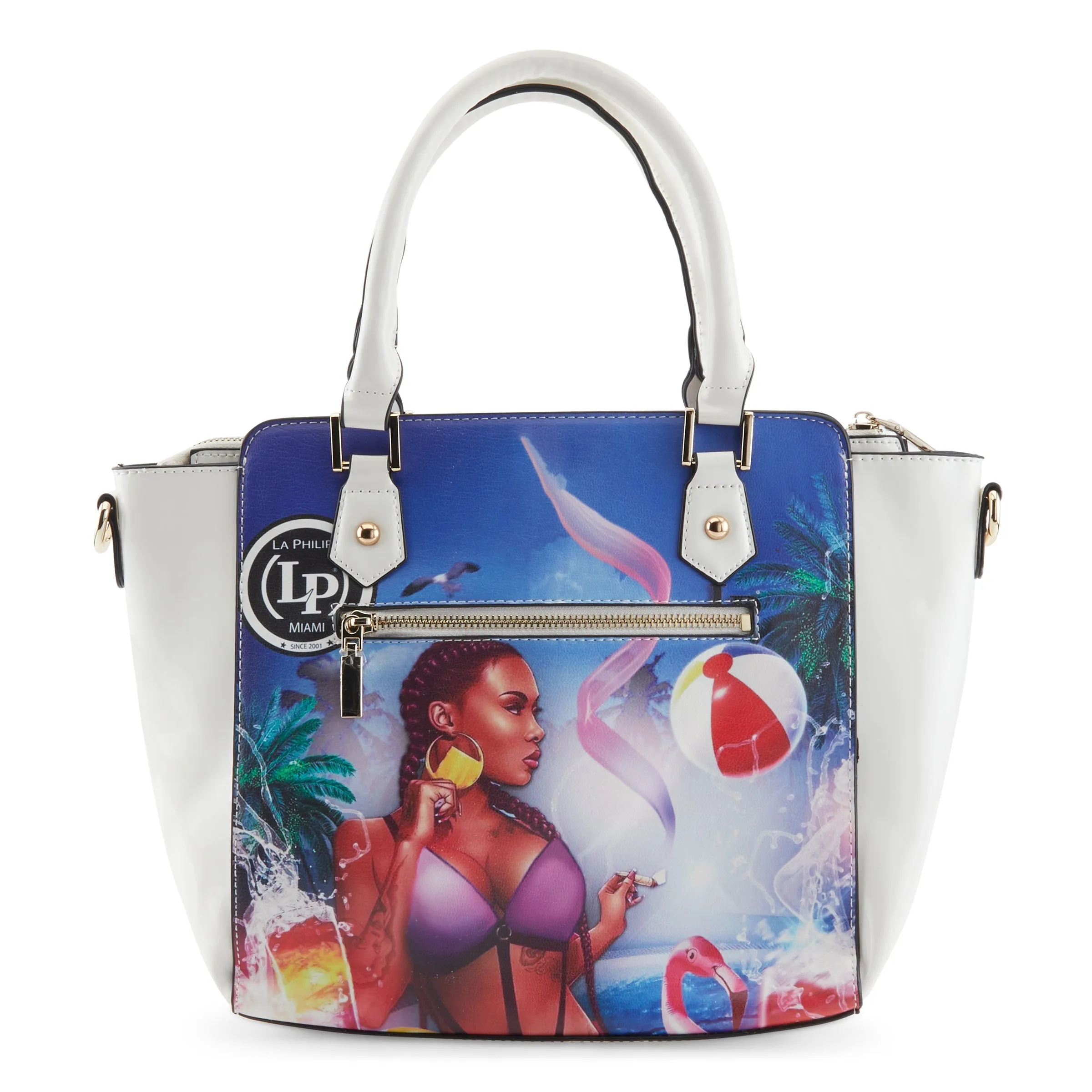 La Philipe Miami Beach Handbag Satchel Women’s Pu Leather Lp1022 13
