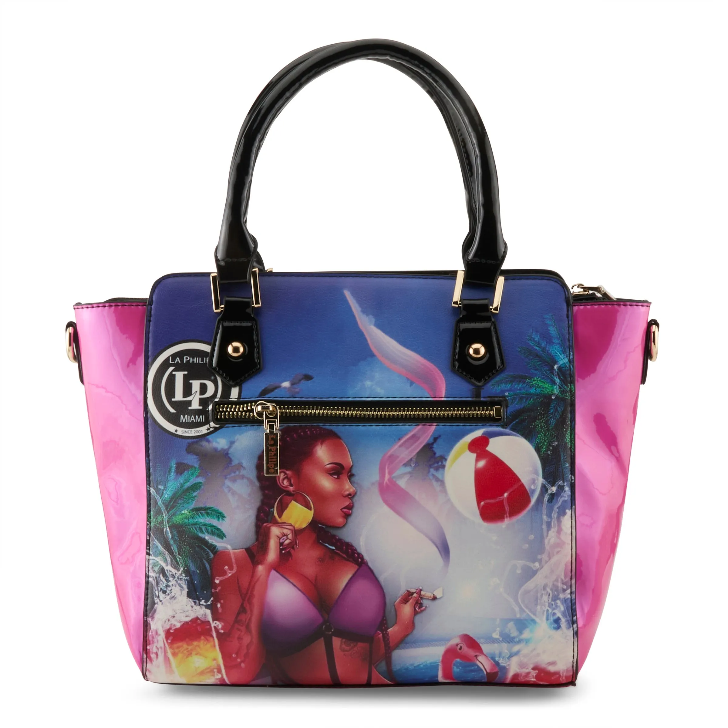 La Philipe Miami Beach Handbag Satchel Women’s Pu Leather Lp1022 13