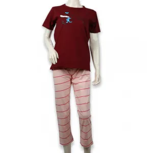 Ladies Night Suit Color Maroon
