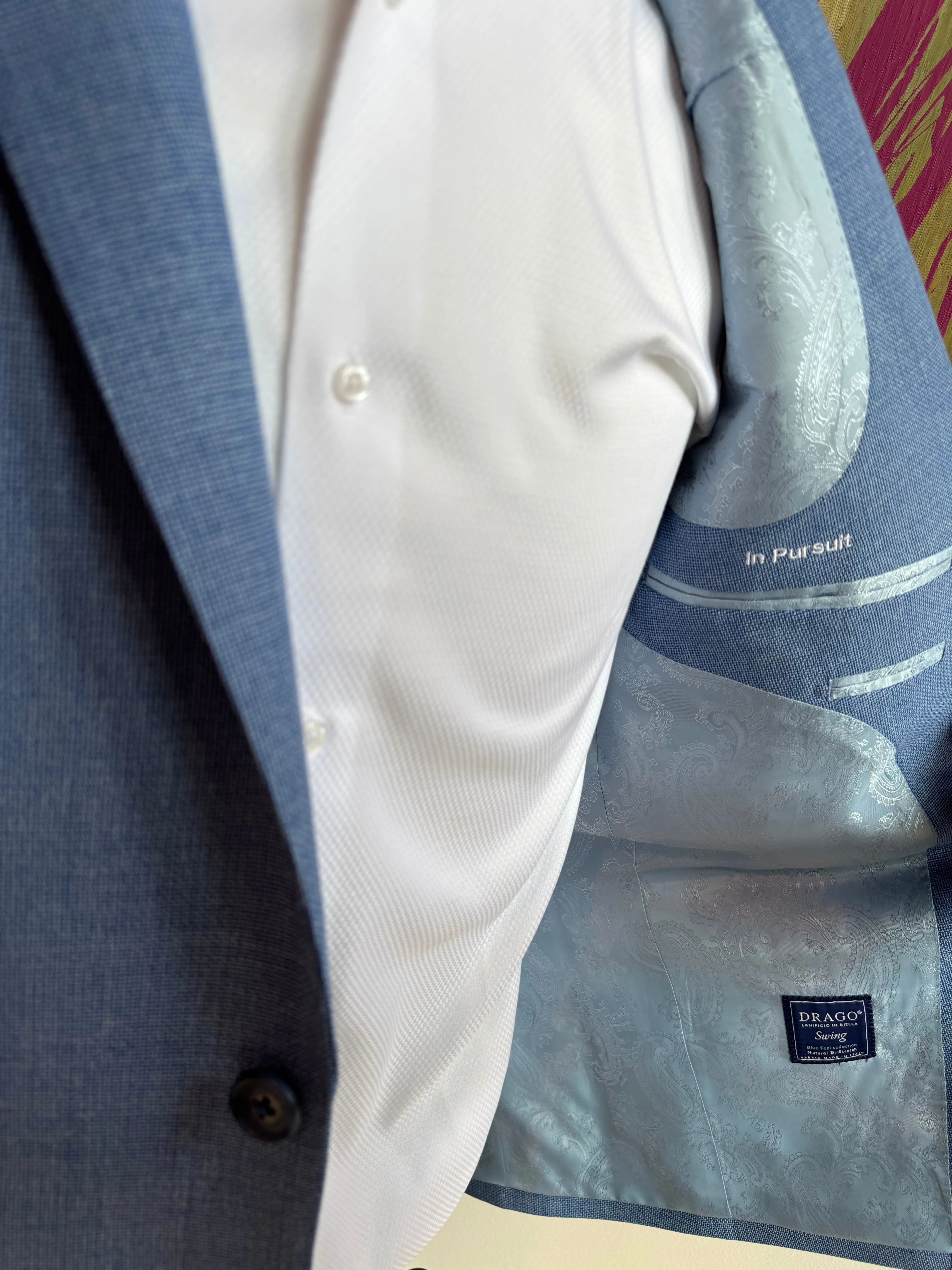 Light Blue Italian Hopsack Blazer