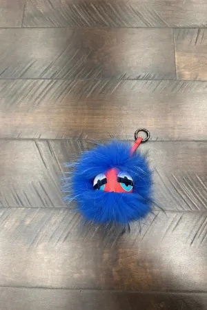 Light Blue/Red Monster Keychain