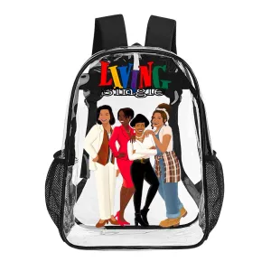 Living Single Ladies Transparent Backpack 17 Inch
