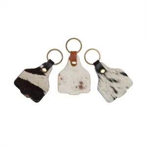 Lombok Cowhide Cattle Tag Keychain (LOMBOK)