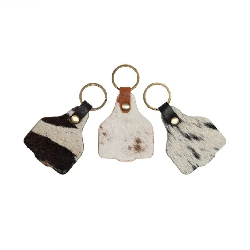 Lombok Cowhide Cattle Tag Keychain (LOMBOK)