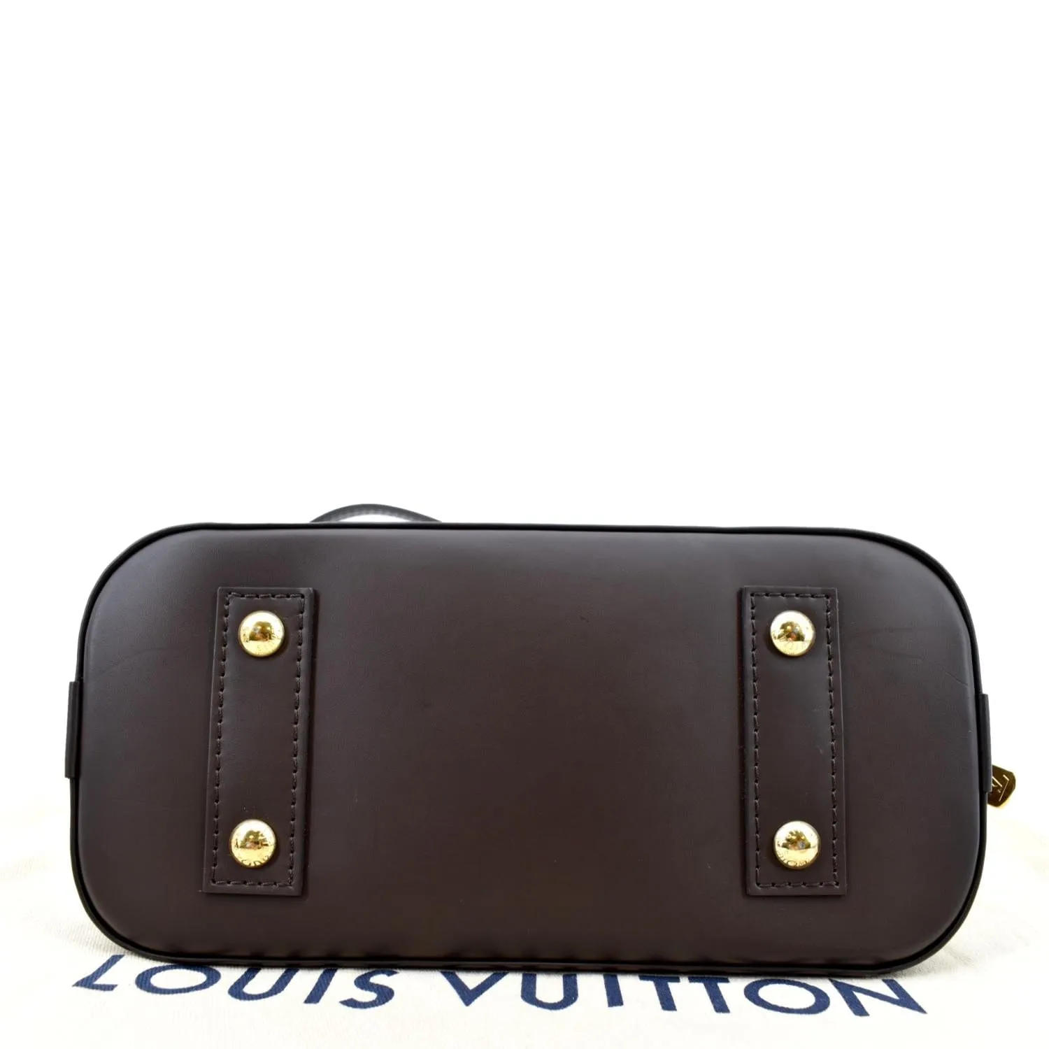 LOUIS VUITTON Alma BB Damier Ebene Satchel Crossbody Bag Brown