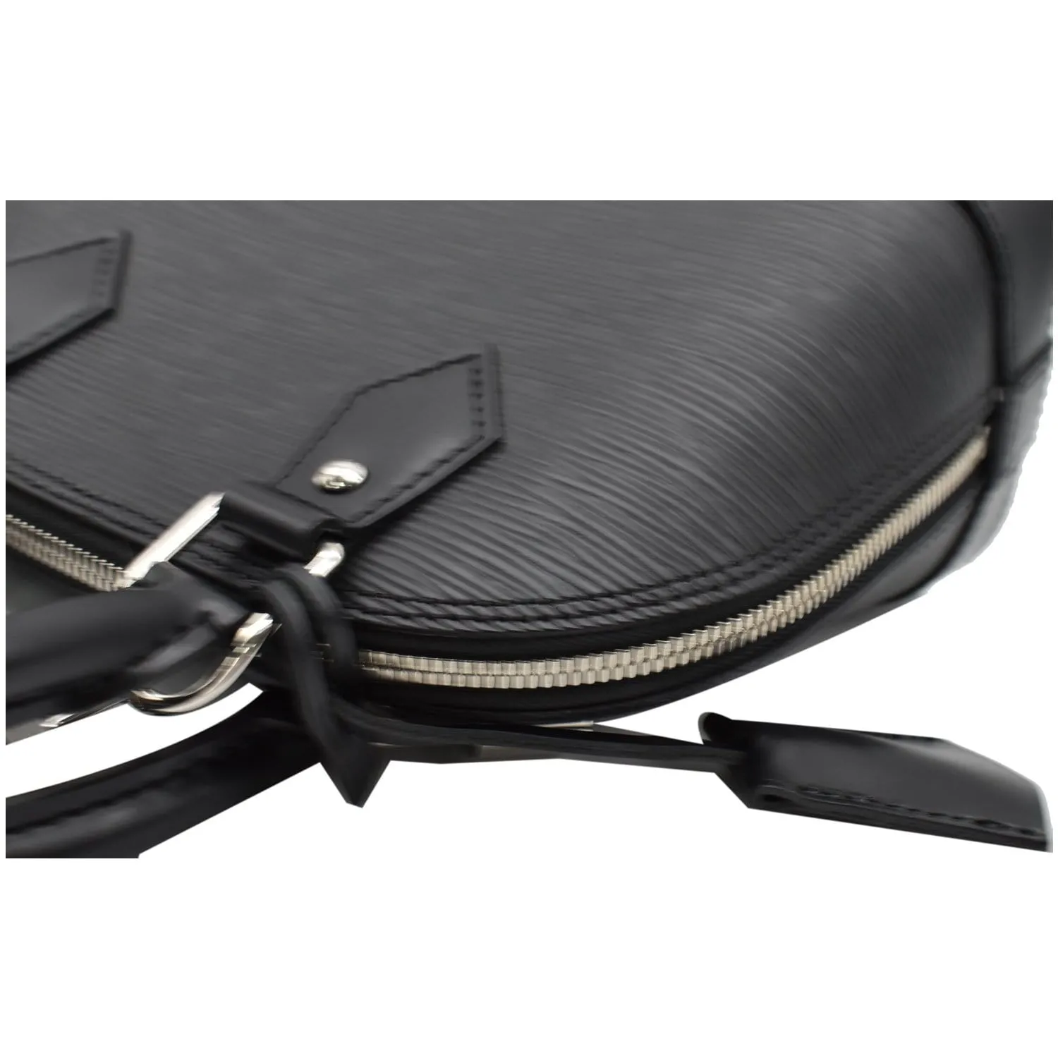 LOUIS VUITTON Alma BB Epi Leather Satchel Crossbody Bag Black
