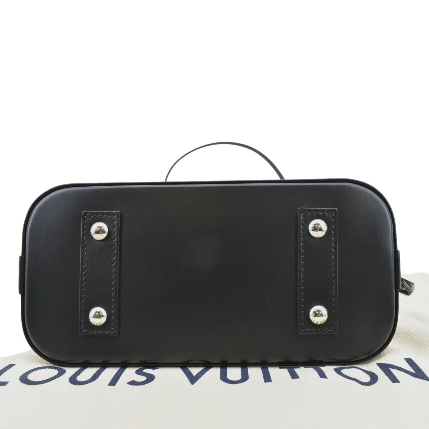 LOUIS VUITTON Alma BB Epi Leather Satchel Crossbody Bag Black