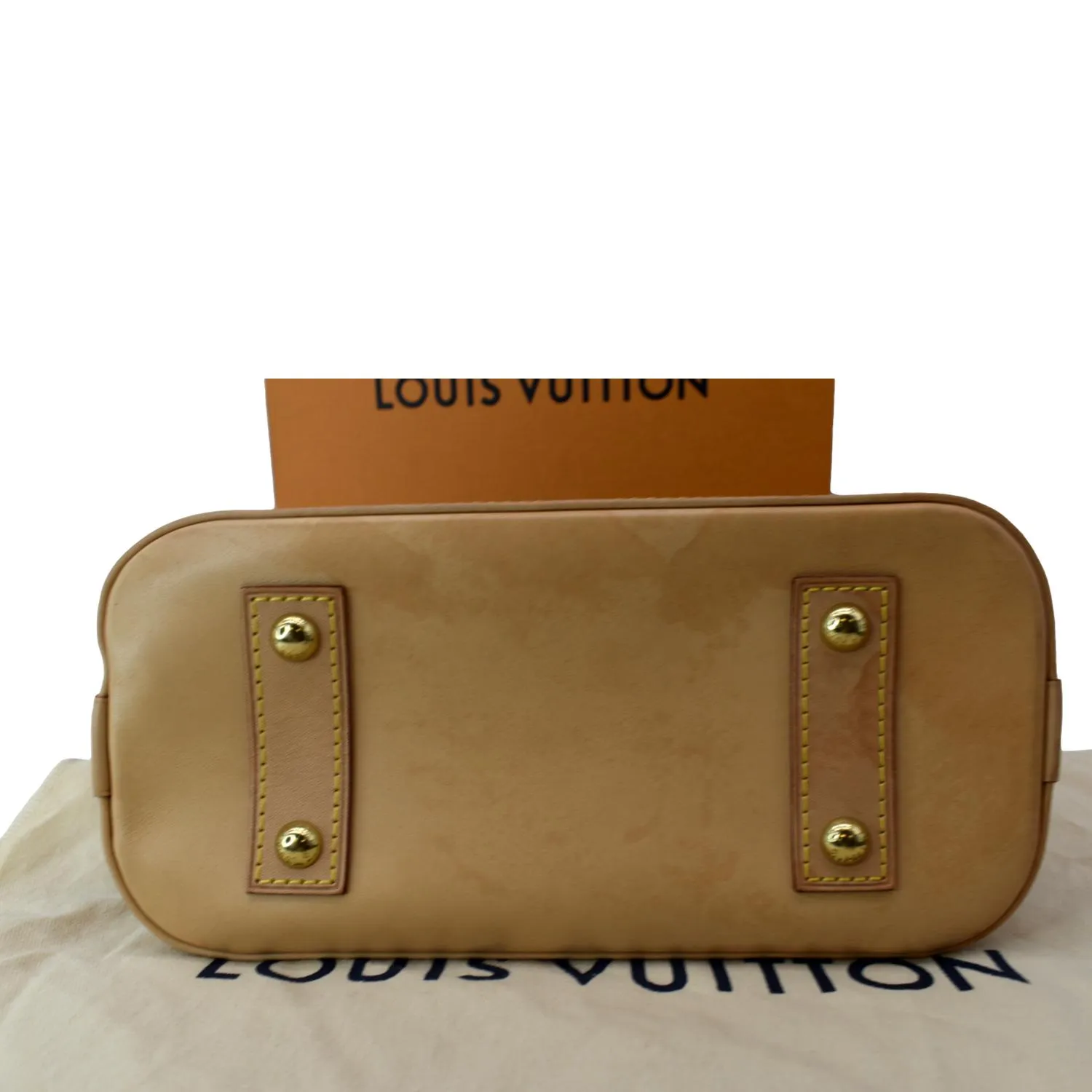 LOUIS VUITTON Alma BB Monogram Canvas Satchel Crossbody Bag Brown