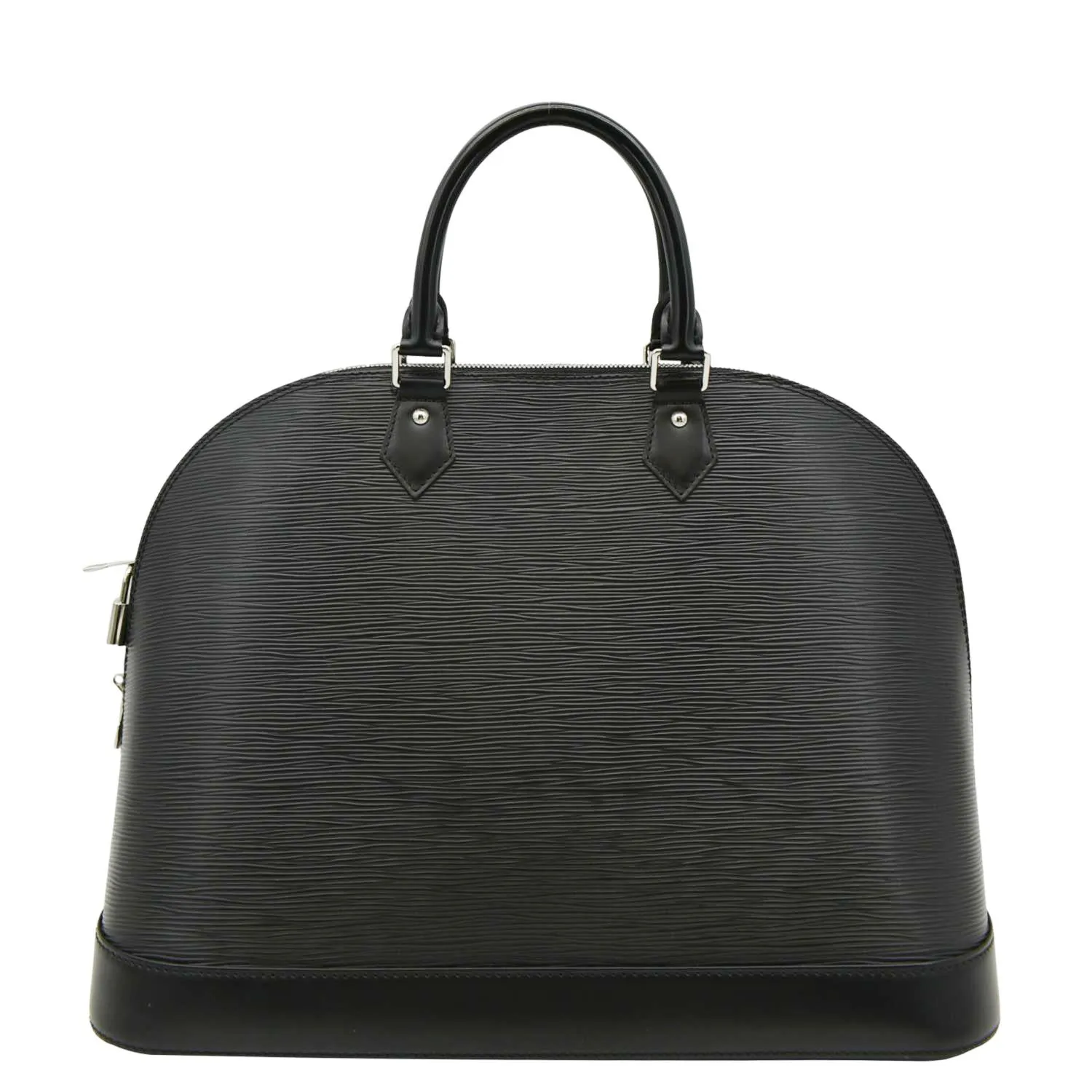 LOUIS VUITTON Alma GM Epi Leather Satchel Bag Black