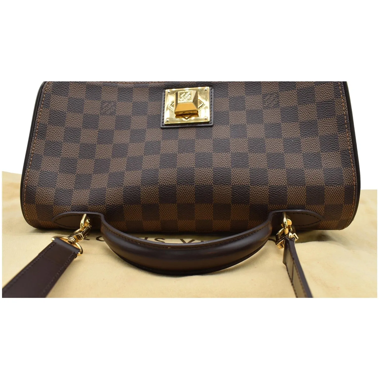 LOUIS VUITTON Bergamo GM Damier Ebene Shoulder Bag Brown