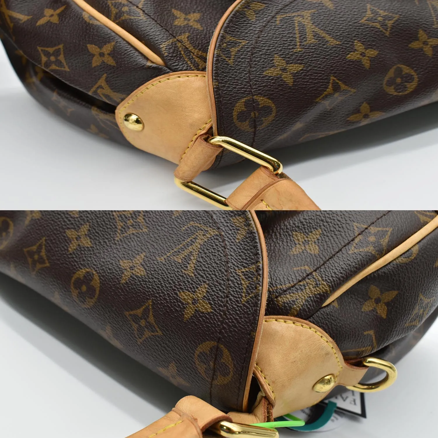 LOUIS VUITTON Beverly MM Monogram Canvas Satchel Bag Brown