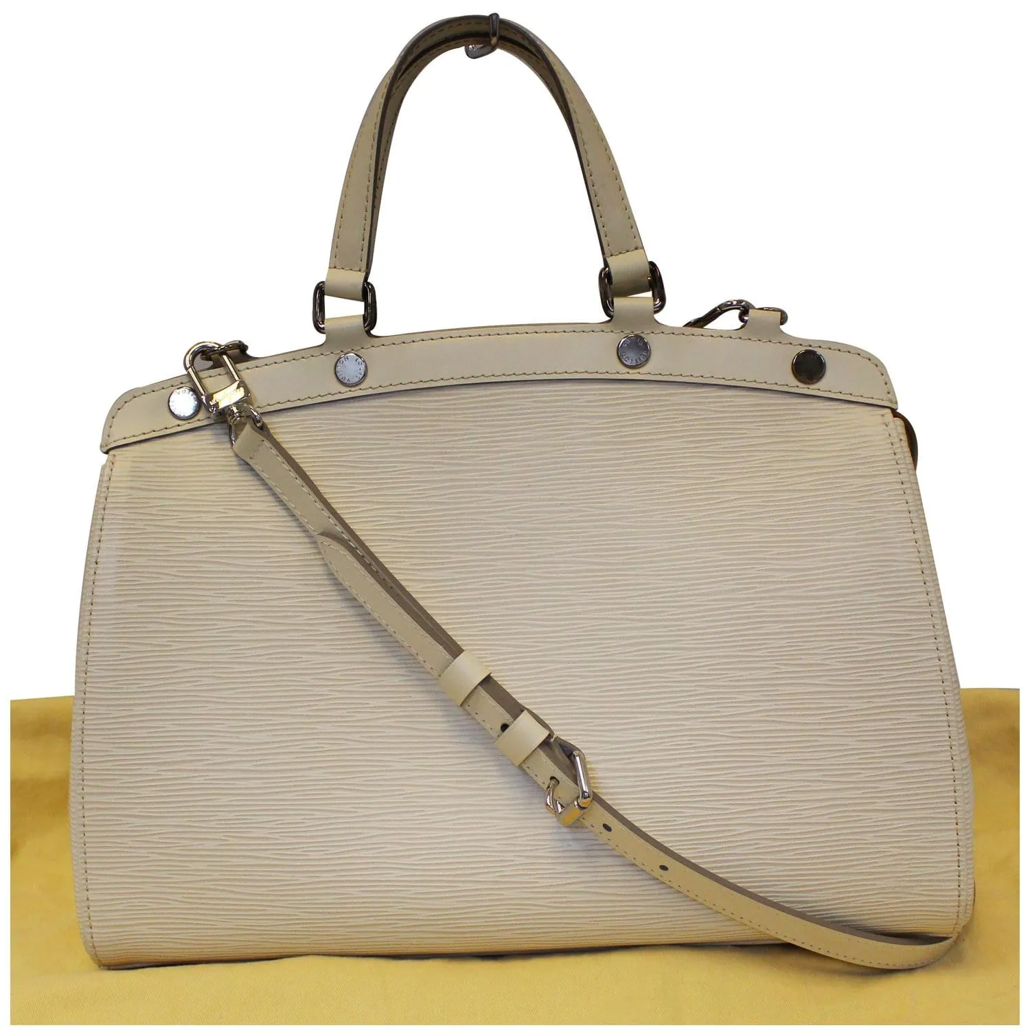 LOUIS VUITTON Brea MM Epi Leather Satchel Shoulder Bag Ivory