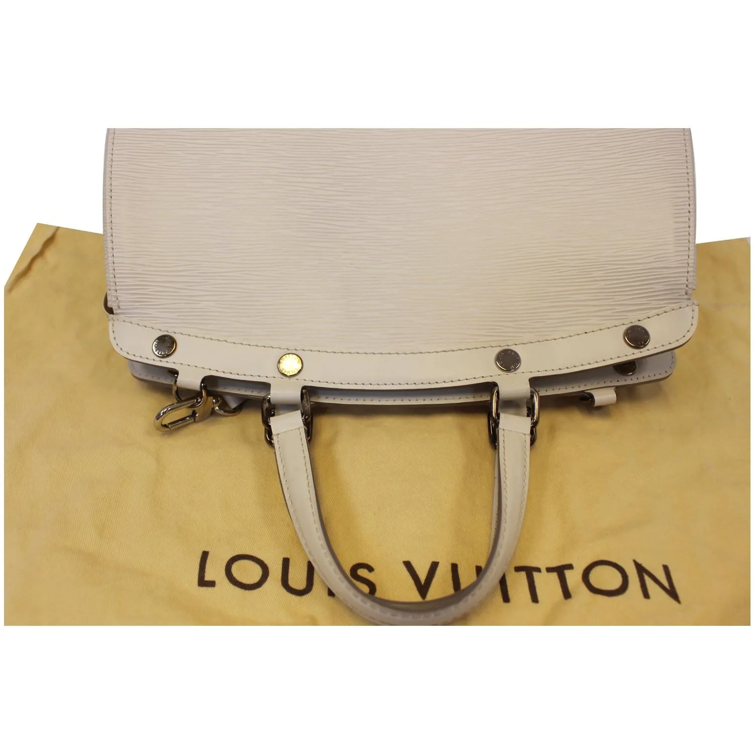 LOUIS VUITTON Brea MM Epi Leather Satchel Shoulder Bag Ivory