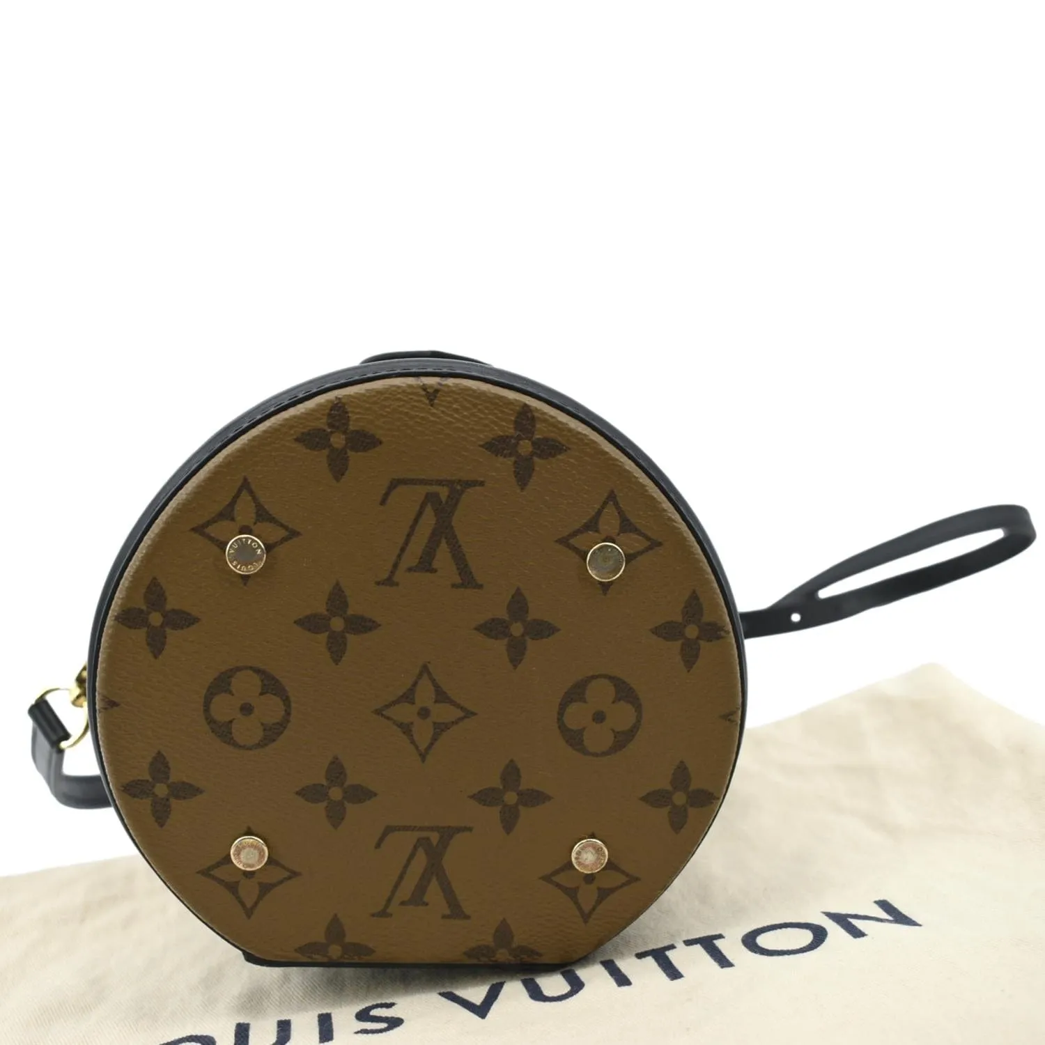 LOUIS VUITTON Cannes Reverse Monogram Canvas Satchel Bag Brown