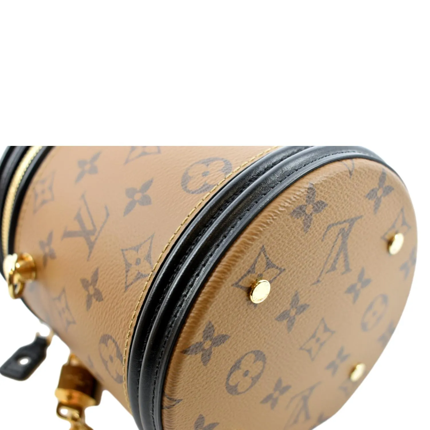 LOUIS VUITTON Cannes Reverse Monogram Canvas Satchel Bag Brown
