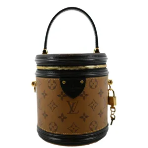 LOUIS VUITTON Cannes Reverse Monogram Canvas Satchel Bag Brown