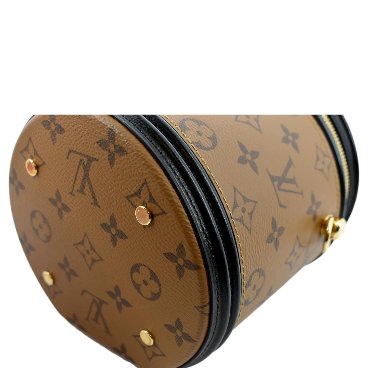 LOUIS VUITTON Cannes Reverse Monogram Canvas Satchel Bag Brown