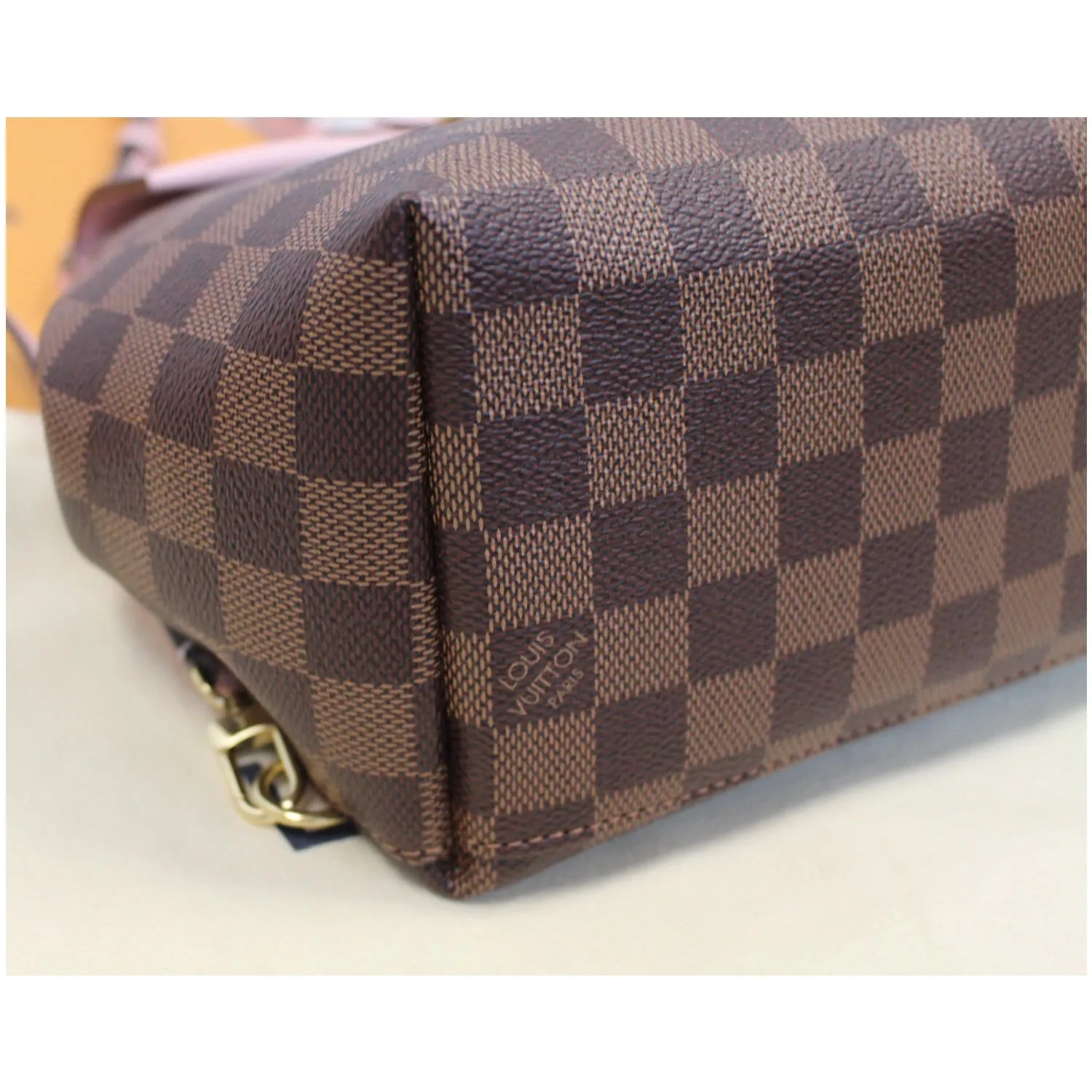 LOUIS VUITTON Clapton Damier Ebene Backpack Bag Magnolia