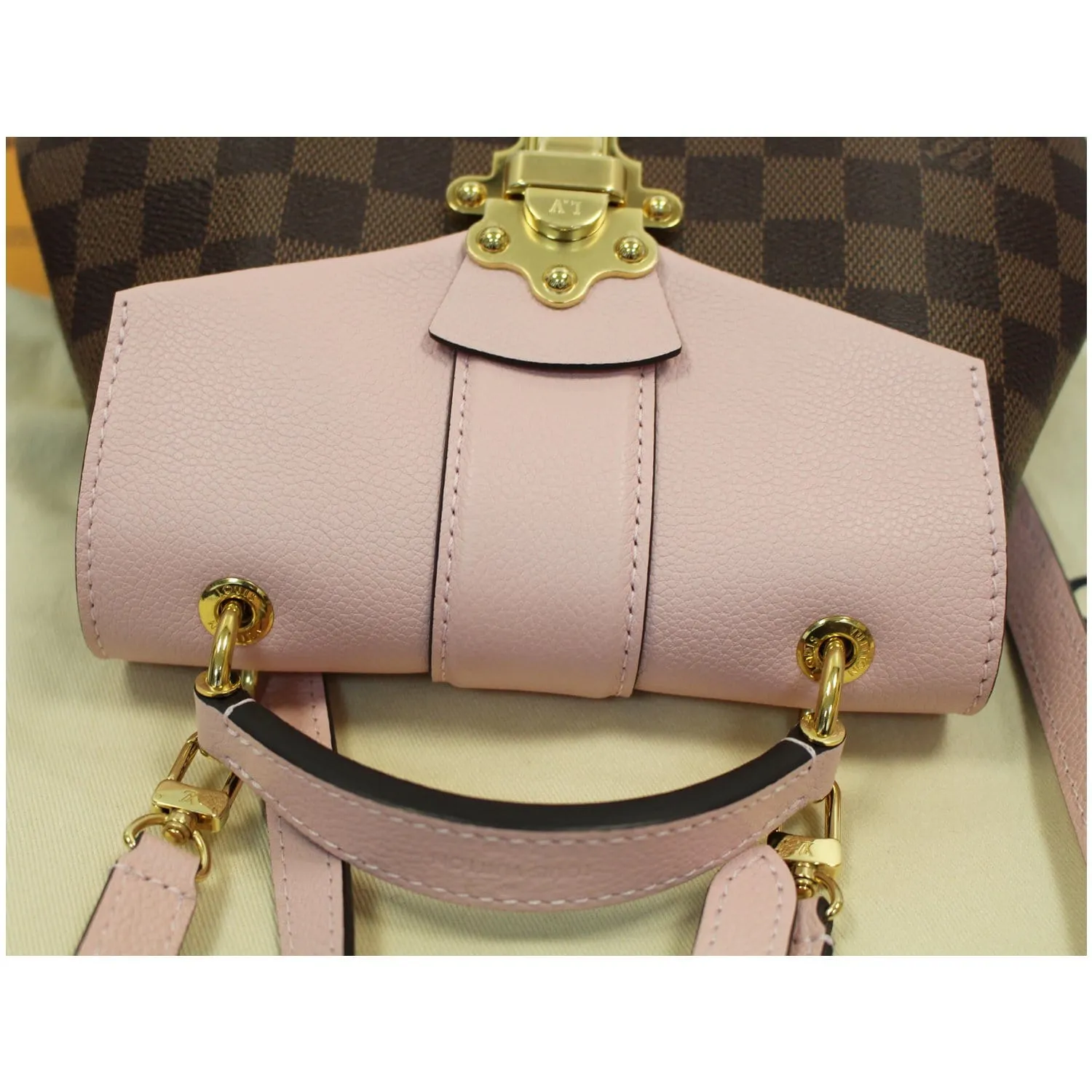 LOUIS VUITTON Clapton Damier Ebene Backpack Bag Magnolia