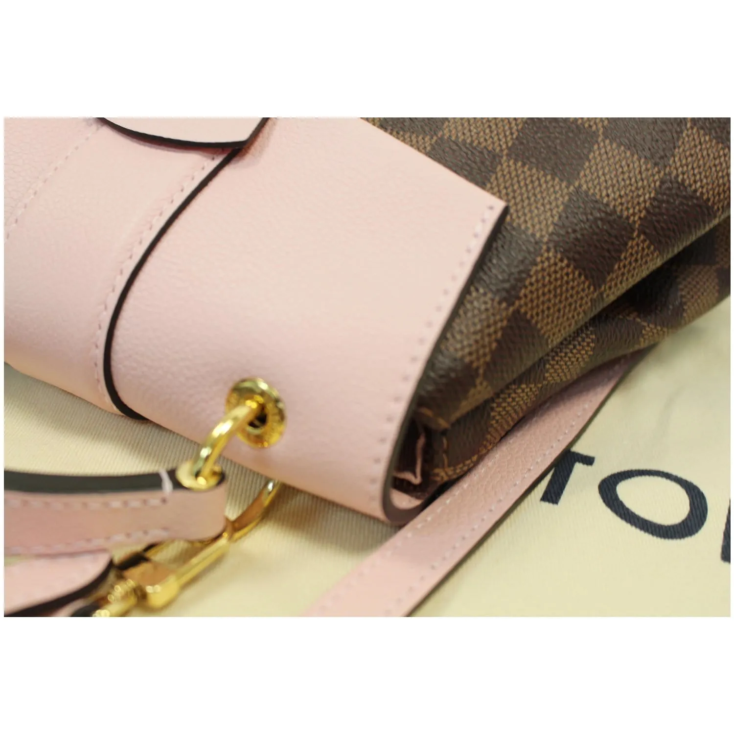 LOUIS VUITTON Clapton Damier Ebene Backpack Bag Magnolia