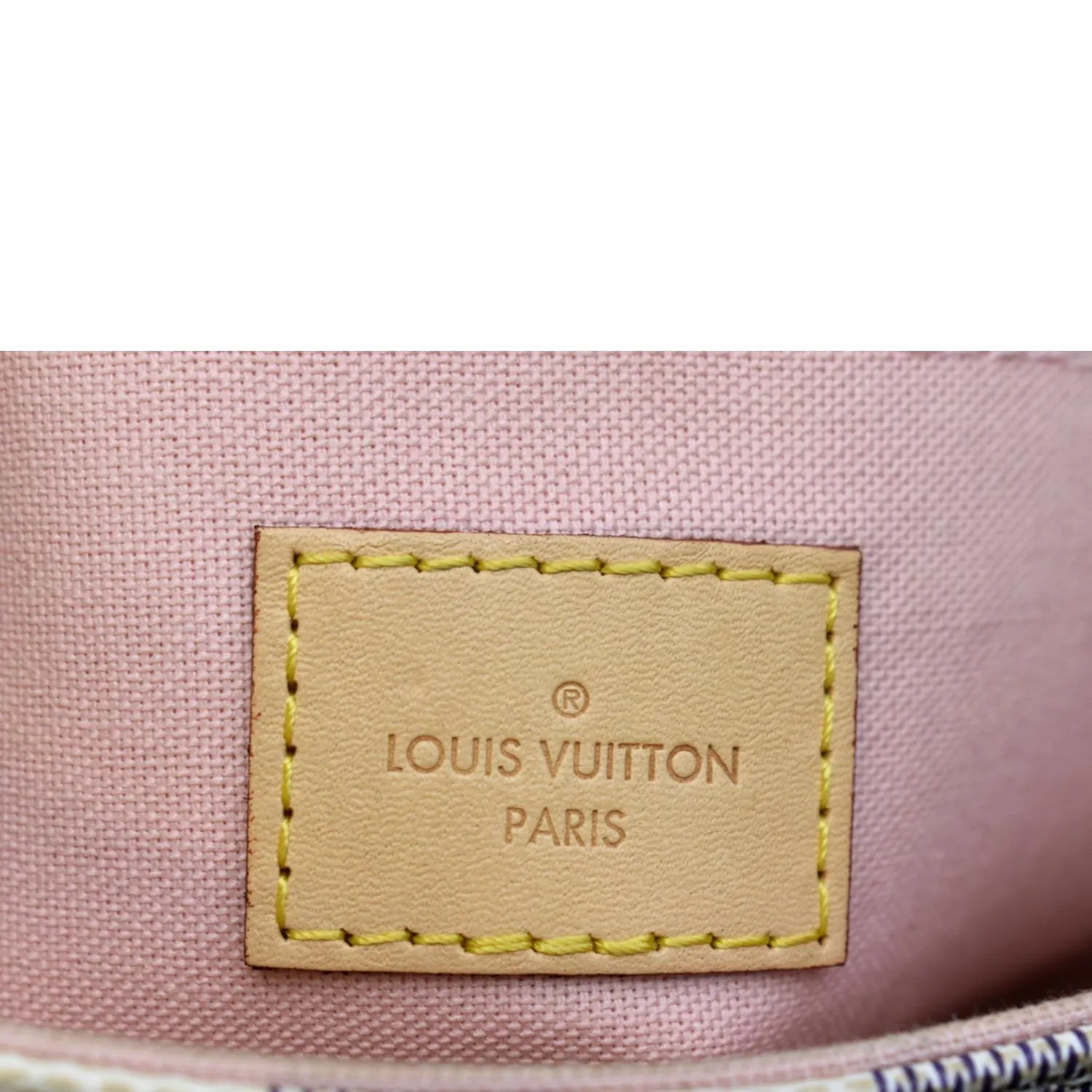 LOUIS VUITTON Croisette Damier Azur Satchel Crossbody Bag White