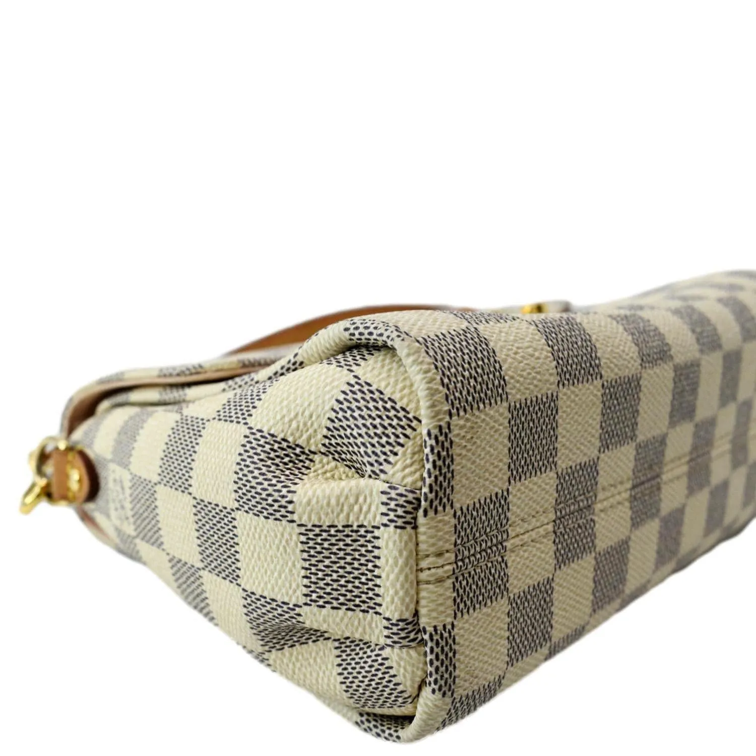 LOUIS VUITTON Croisette Damier Azur Satchel Crossbody Bag White