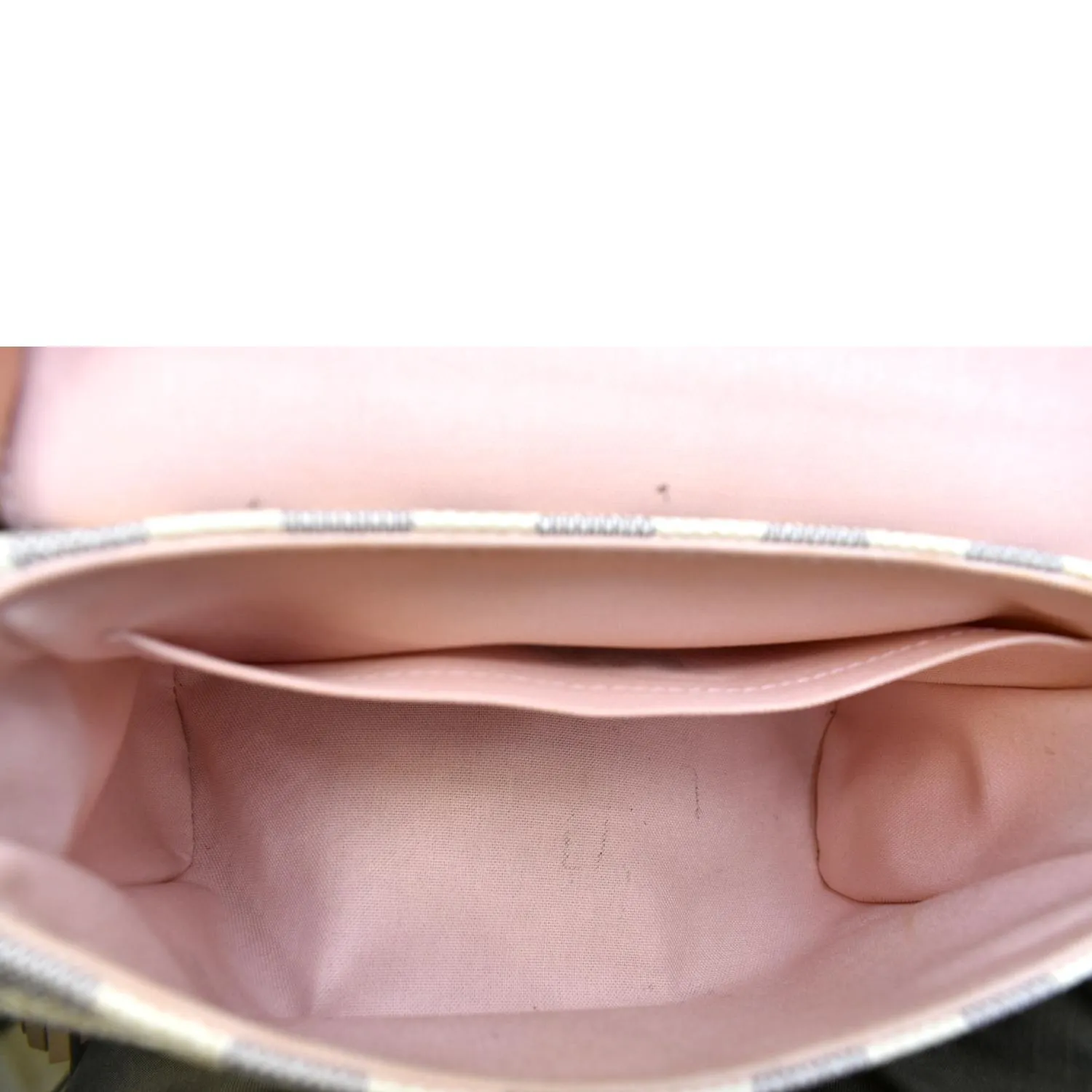 LOUIS VUITTON Croisette Damier Azur Satchel Crossbody Bag White