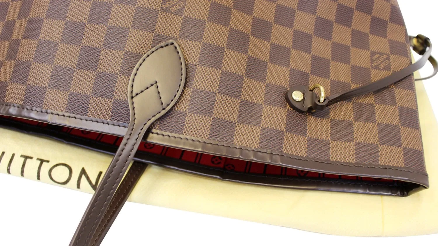 LOUIS VUITTON Damier Ebene Neverfull GM Tote Bag