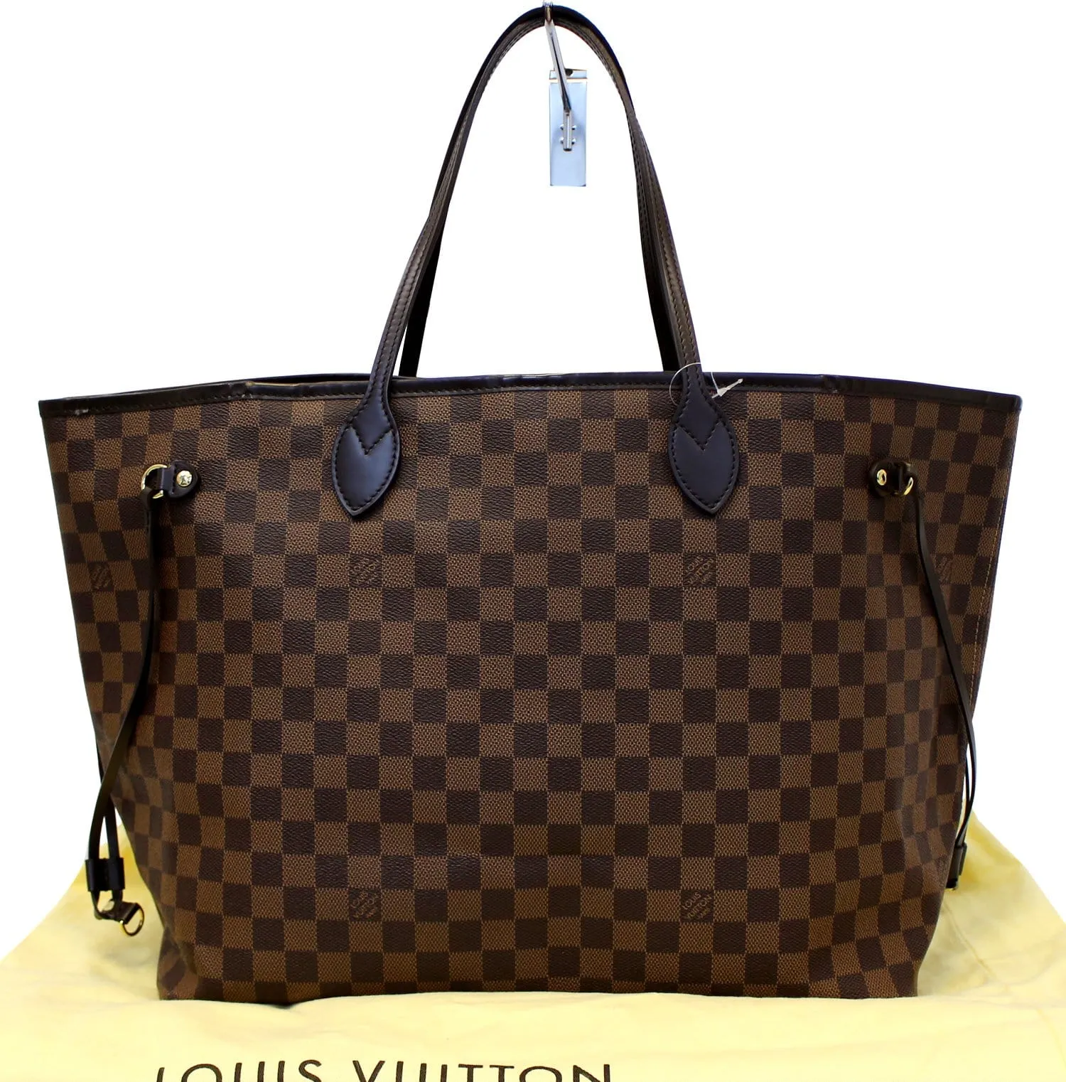 LOUIS VUITTON Damier Ebene Neverfull GM Tote Bag