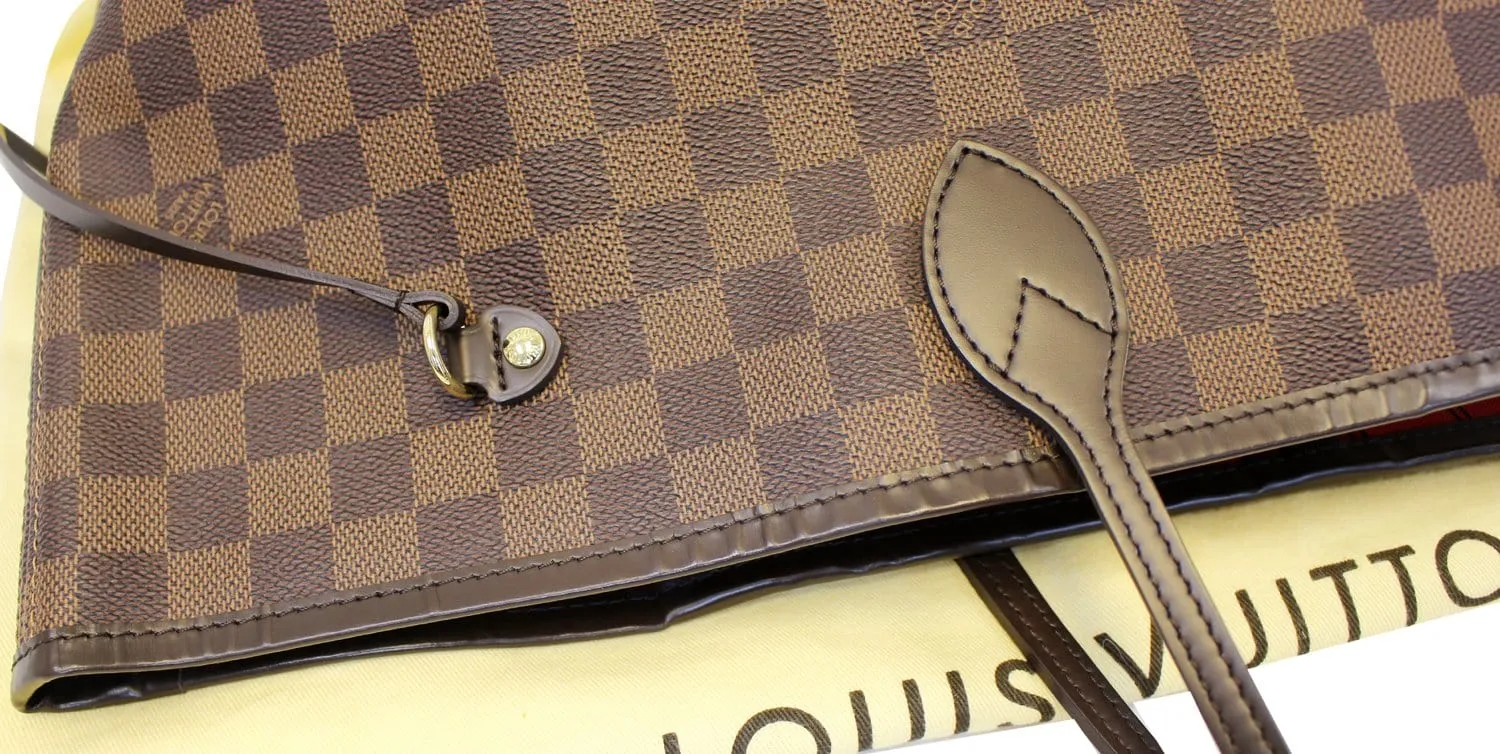 LOUIS VUITTON Damier Ebene Neverfull GM Tote Bag