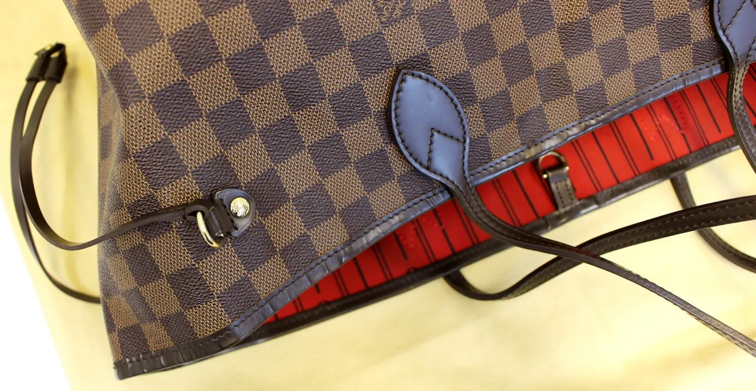 LOUIS VUITTON Damier Ebene Neverfull GM Tote Bag
