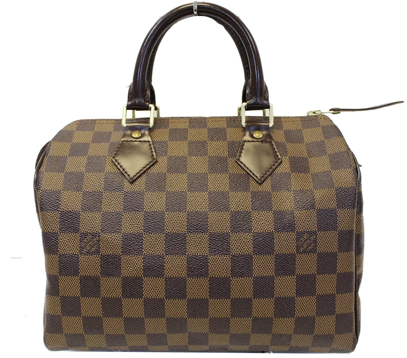 LOUIS VUITTON Damier Ebene Speedy 25 Satchel Brown Bag