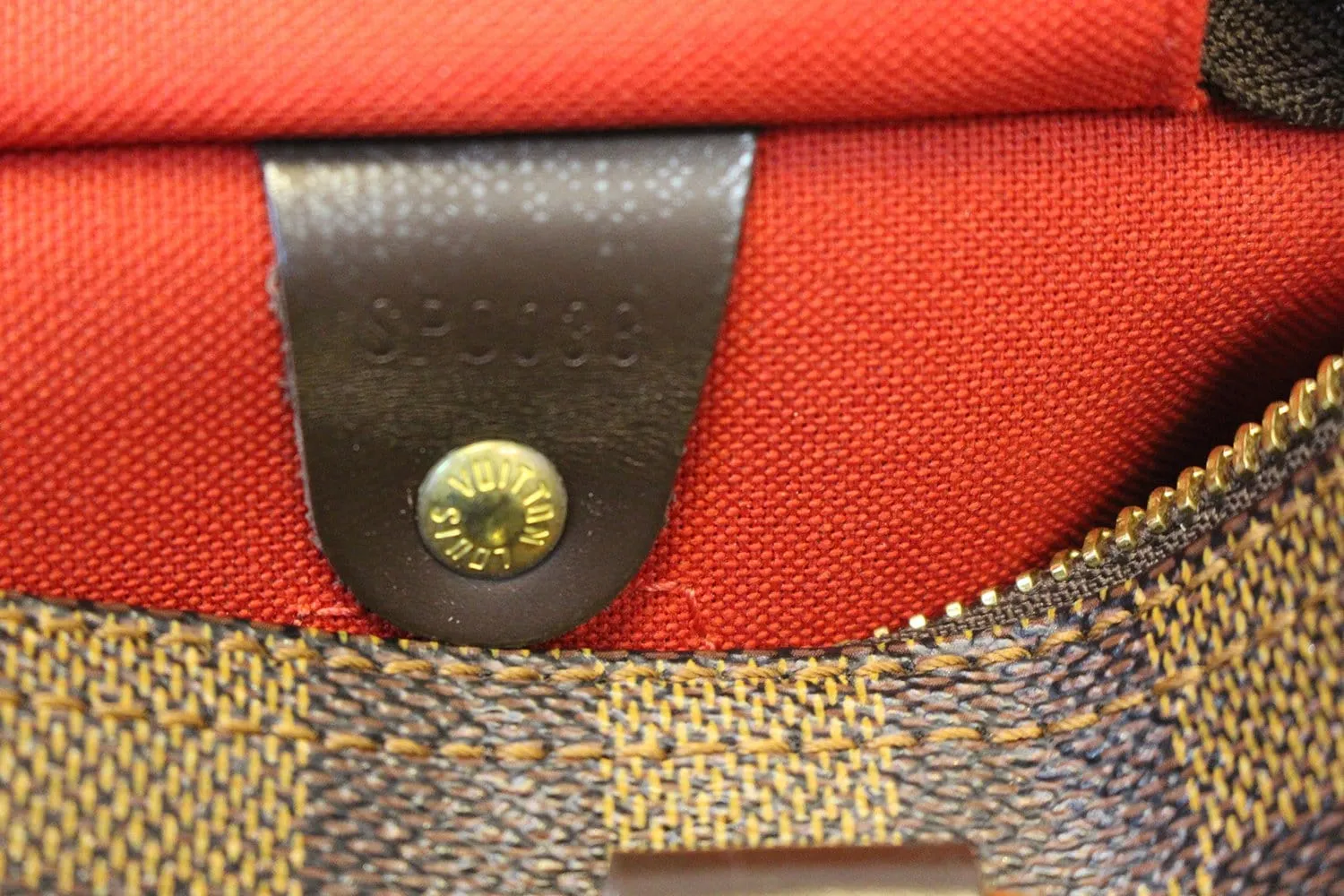 LOUIS VUITTON Damier Ebene Speedy 25 Satchel Brown Bag