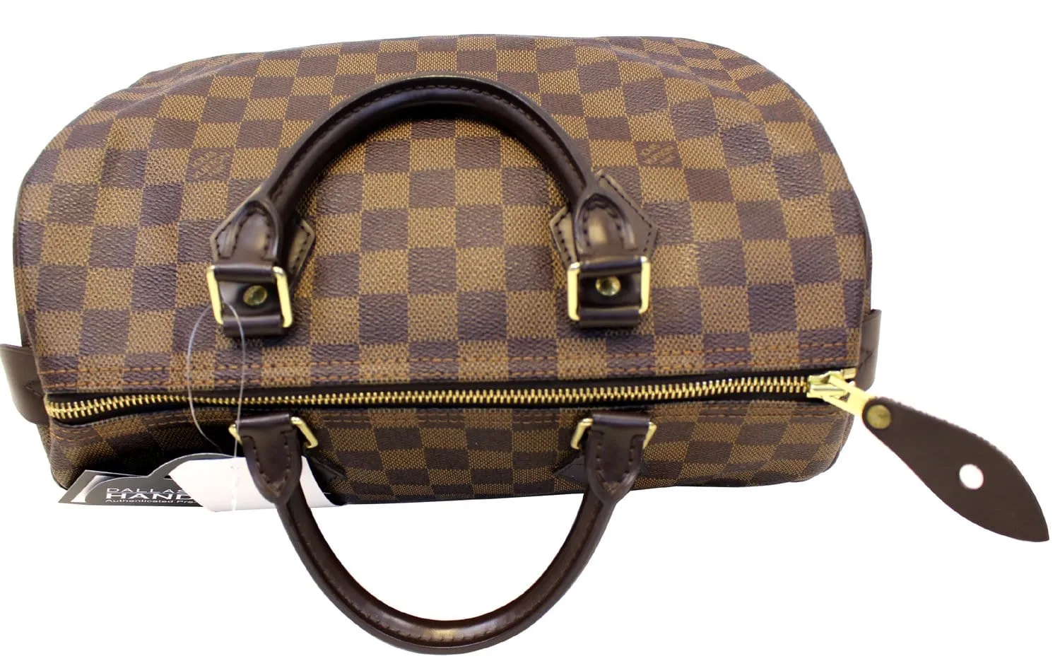 LOUIS VUITTON Damier Ebene Speedy 30 Brown Satchel Bag