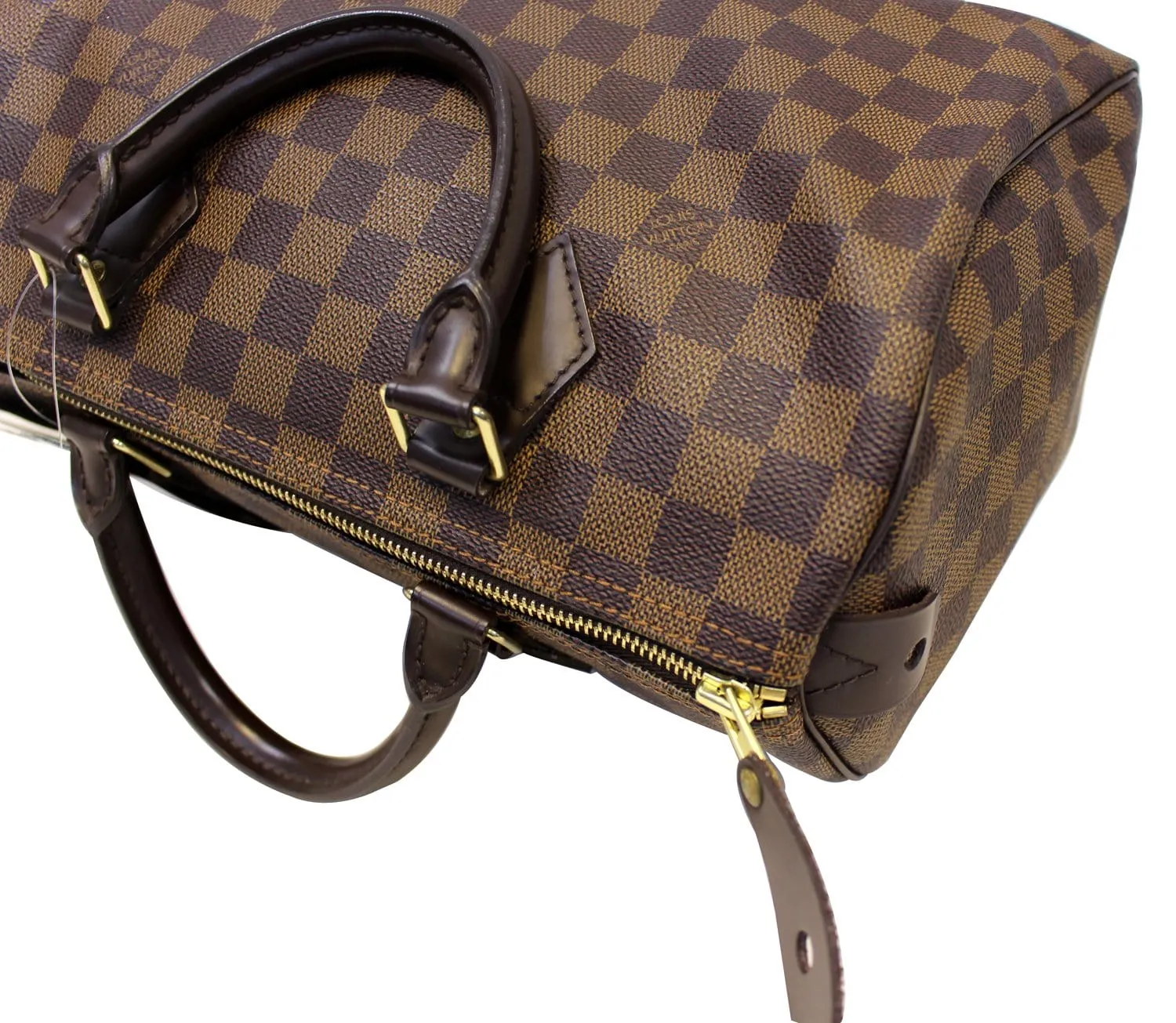 LOUIS VUITTON Damier Ebene Speedy 30 Brown Satchel Bag