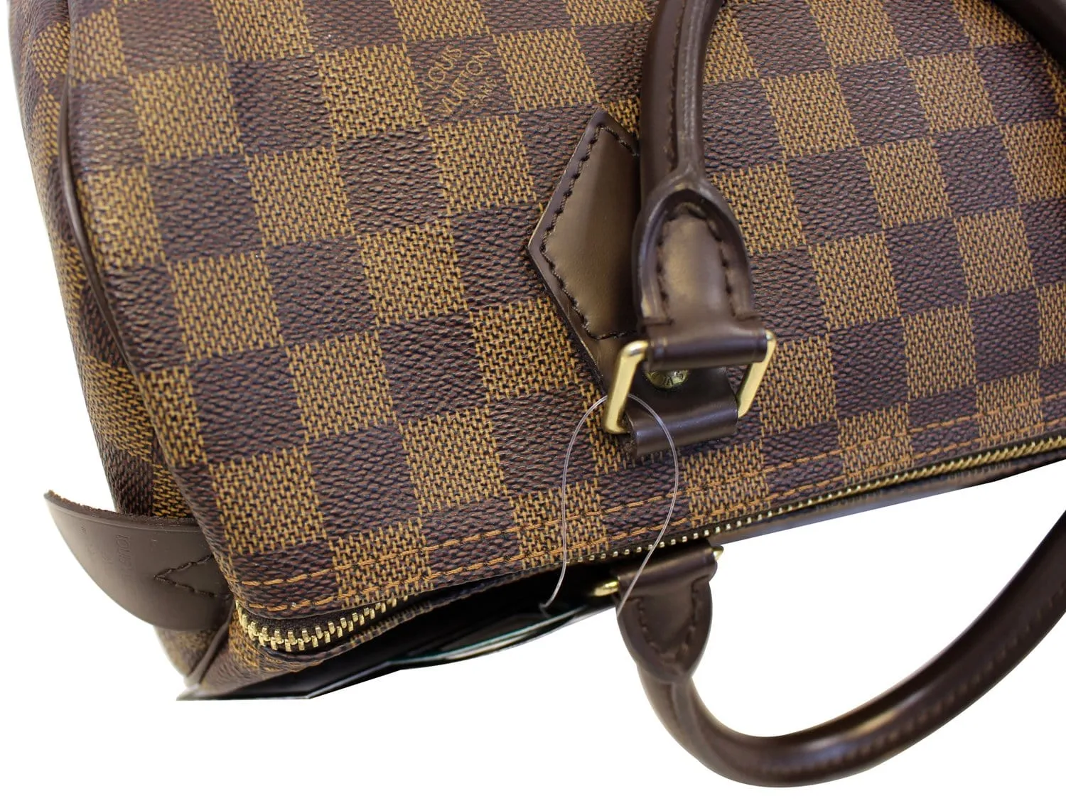 LOUIS VUITTON Damier Ebene Speedy 30 Brown Satchel Bag