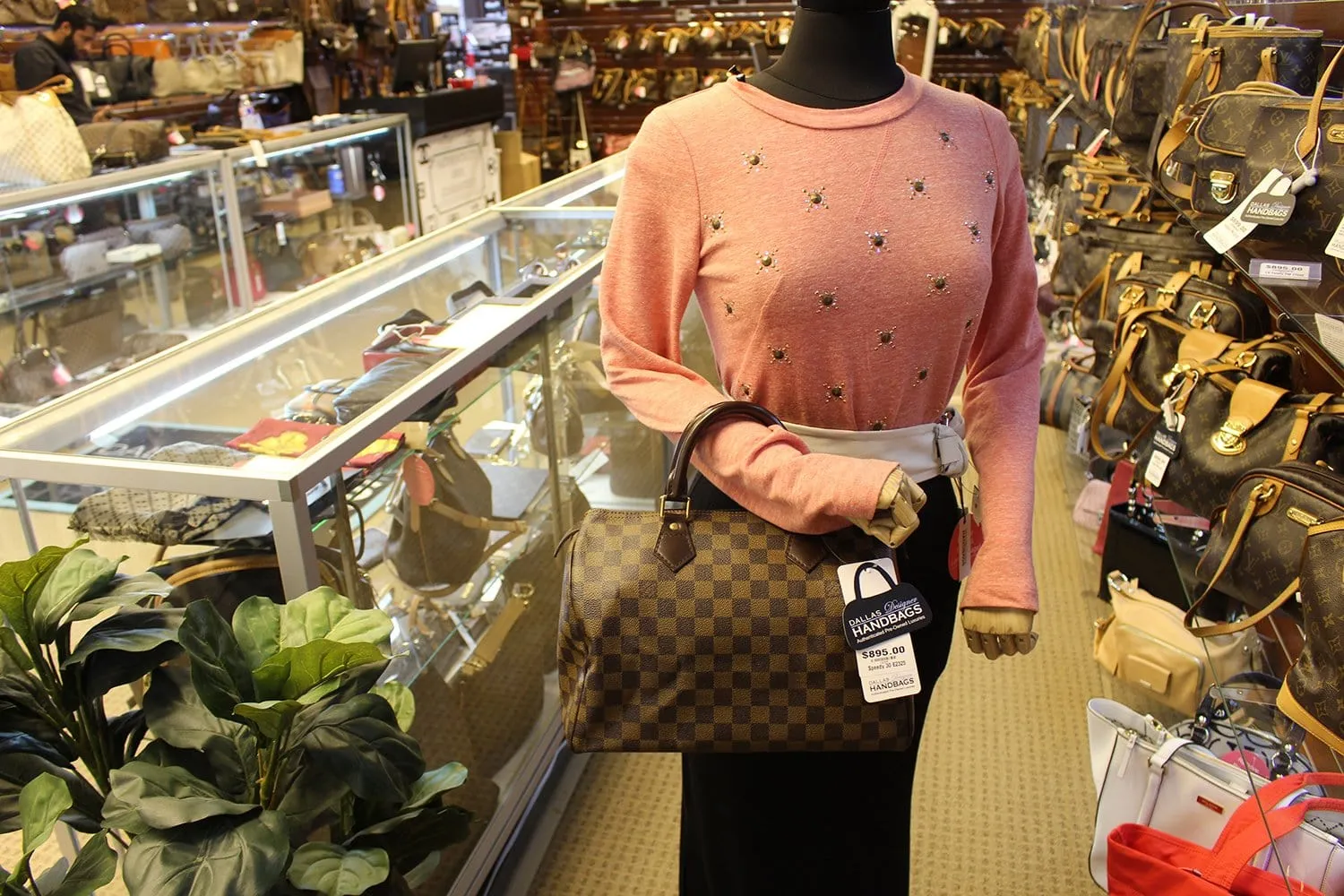 LOUIS VUITTON Damier Ebene Speedy 30 Handbag