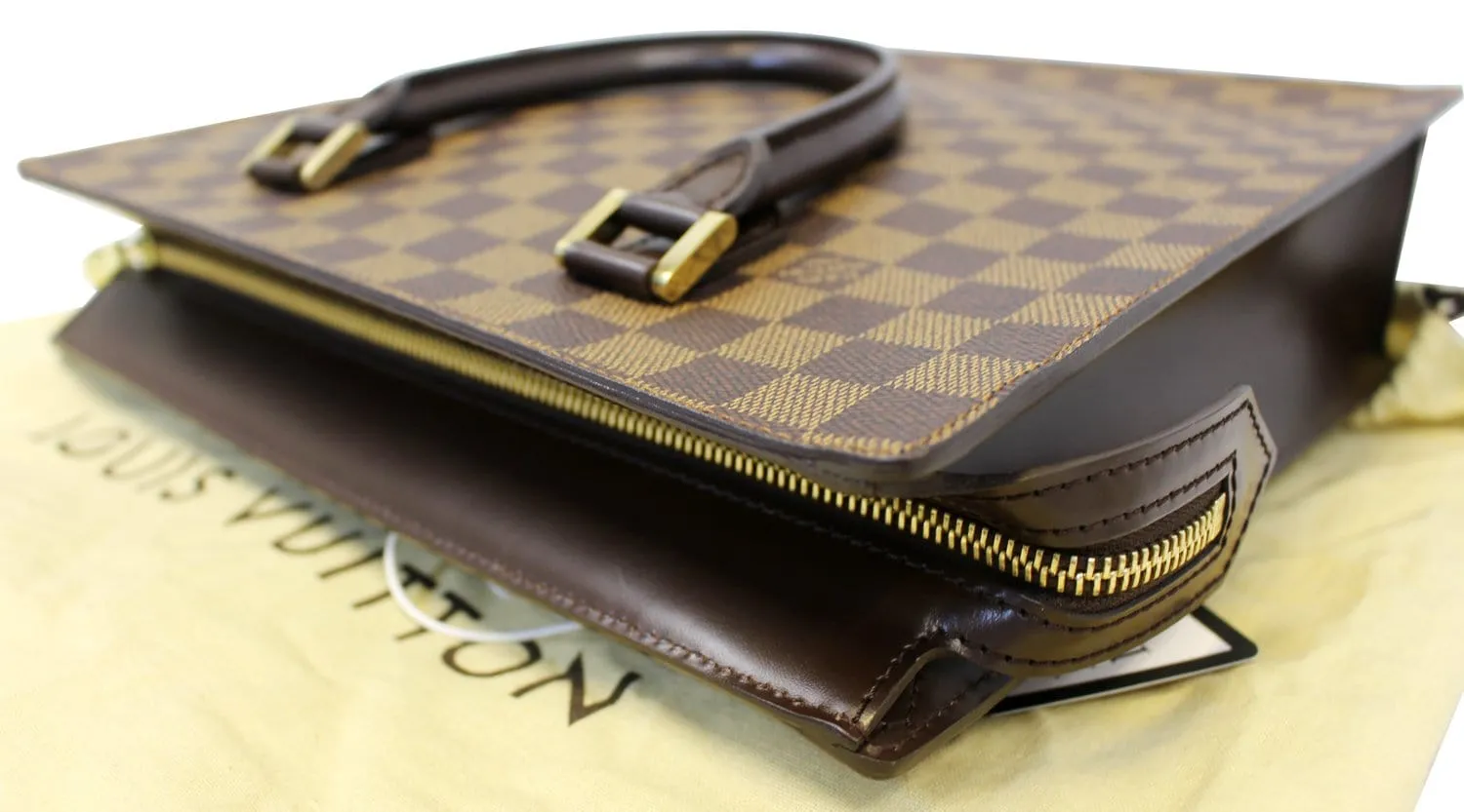LOUIS VUITTON Damier Ebene Venice Sac-Plat Tote Bag