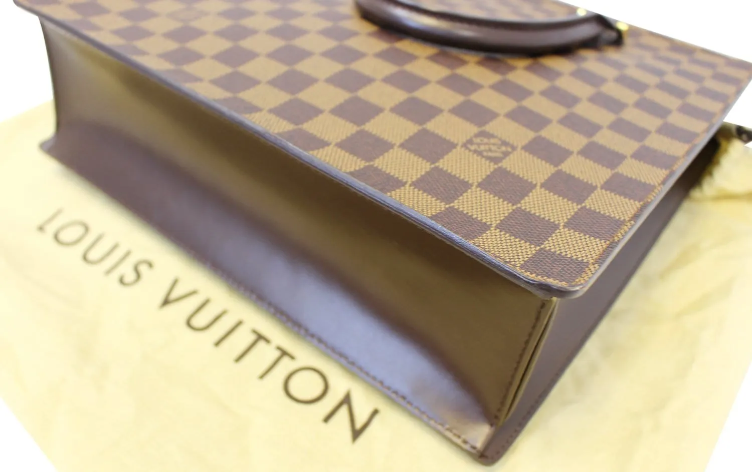 LOUIS VUITTON Damier Ebene Venice Sac-Plat Tote Bag