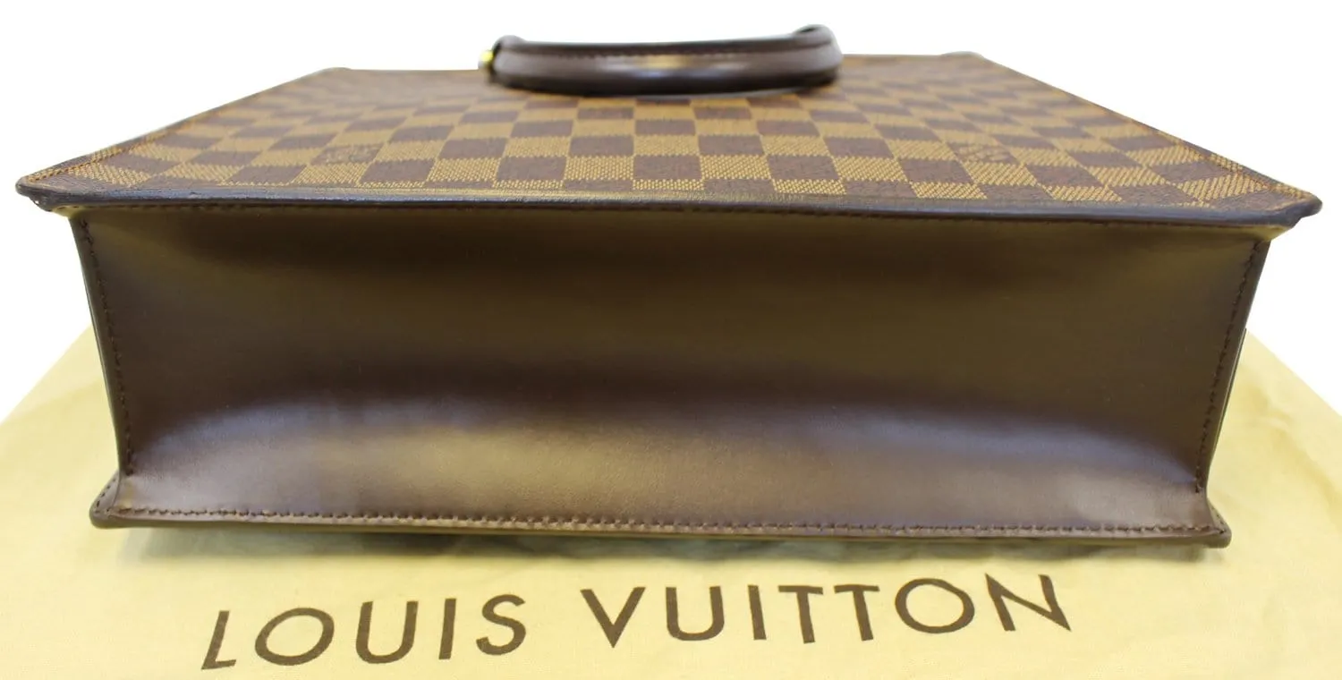 LOUIS VUITTON Damier Ebene Venice Sac-Plat Tote Bag