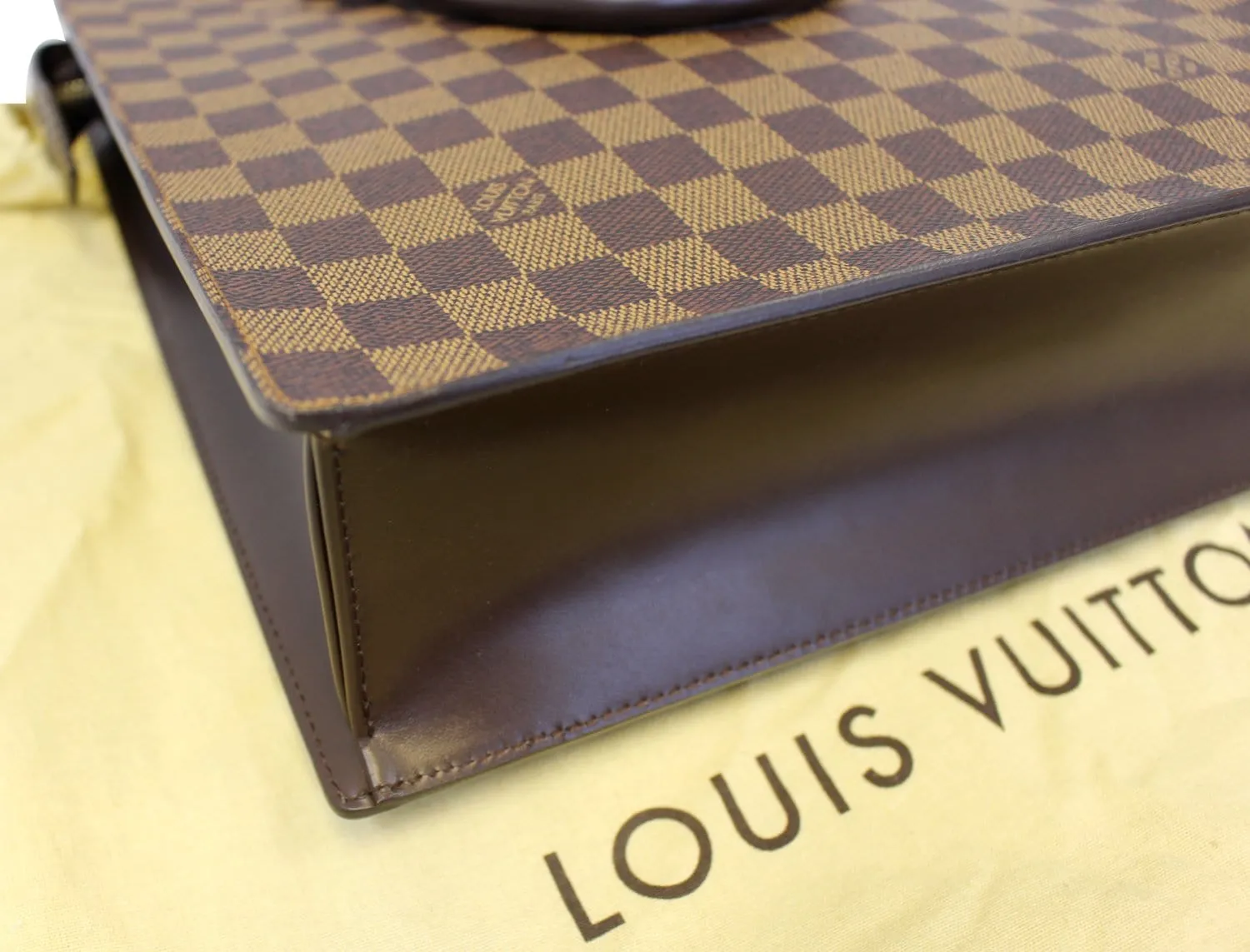 LOUIS VUITTON Damier Ebene Venice Sac-Plat Tote Bag